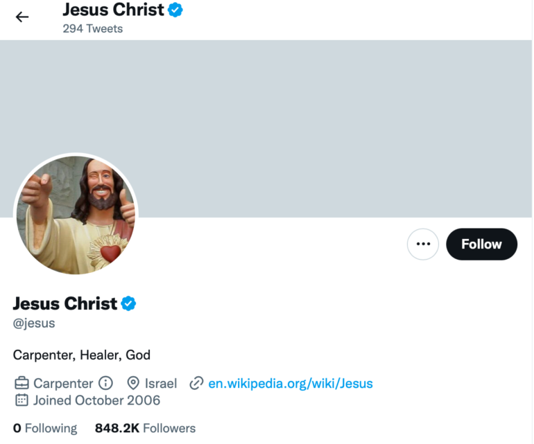 twitter of Jesus Christ 