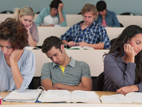 sleeping students